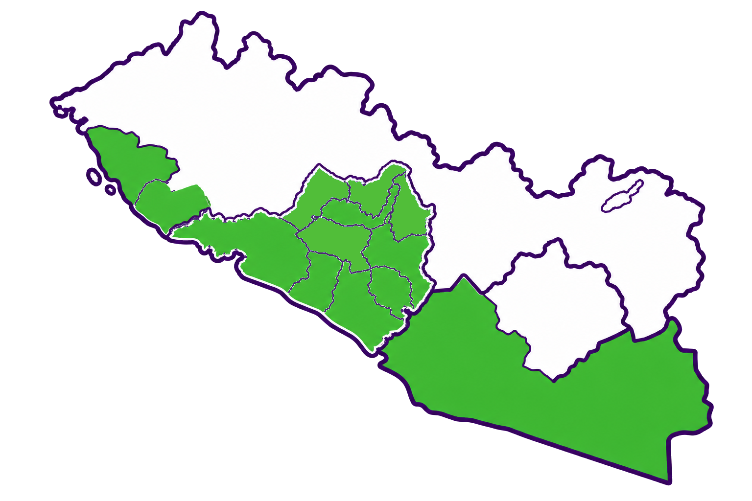 Mapa de cobertura de Costa Ice en Colima, Costa de Michoacán y Costa Alegre, Jalisco
